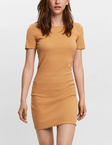 Rochie scurta Vero Moda, maro deschis, L