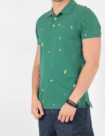 Tricou Polo N.Z.A NEW ZEALAND AUCKLAND, verde, XS