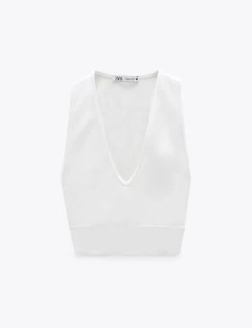 Top Zara, alb, M