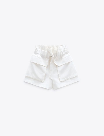 Pantaloni scurti Zara, crem, XS