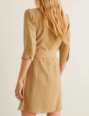 Rochie scurta Mango, maro deschis, S Maro