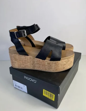 Sandale cu platforma INUOVO, negru, 36
