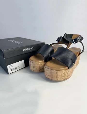 Sandale cu platforma INUOVO, negru, 36