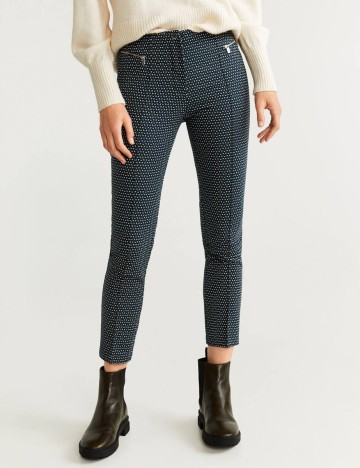 Pantaloni Mango, turcoaz, 36