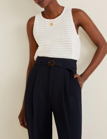 Pantaloni Mango, bleumarin, 34