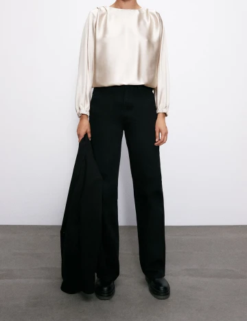 Bluza Zara, bej, S Crem
