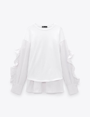 Bluza Zara, alb, S