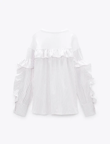 Bluza Zara, alb, S Alb