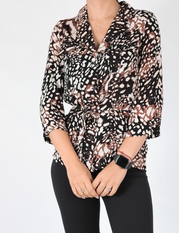 Camasa Pieces, negru, XS