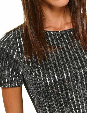 Rochie scurta Top Secret, argintiu, 38