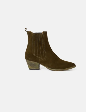 Botine Minelli, kaki, 37 Verde