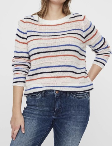 Bluza Junarose, alb, M-44/46