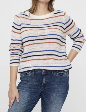 Bluza Junarose, alb, M-44/46