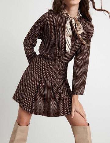 Rochie scurta Reserved, maro, 42