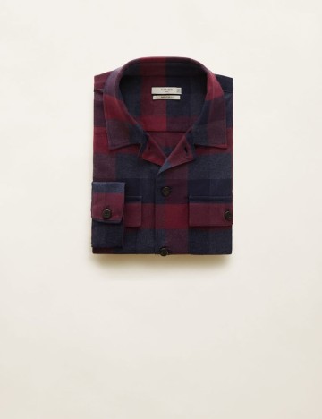 Overshirt regular fit din bumbac, rosu, XXS