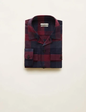 Overshirt regular fit din bumbac, rosu, XXS