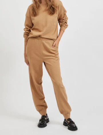 Pantaloni Vila, maro, M