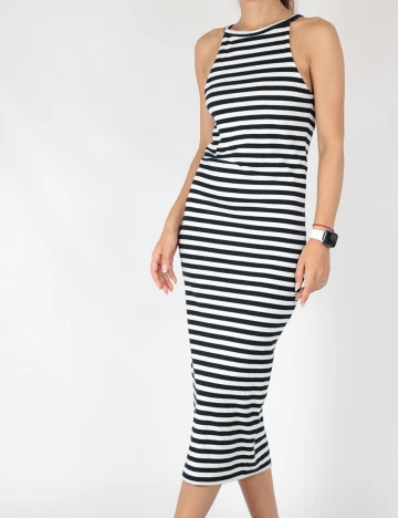 Rochie  lunga Reserved, alb/bleumarin, S Alb