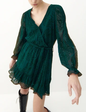 Rochie scurta Reserved, verde, L Verde