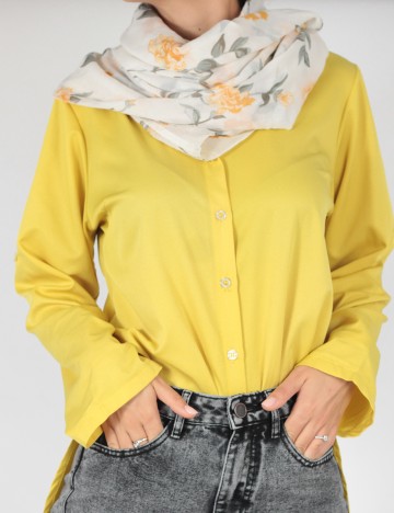 Esarfa circulara Pieces, floral, ONE SIZE