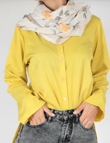 Esarfa circulara Pieces, floral, ONE SIZE