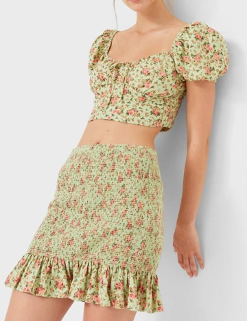 Fusta Stradivarius, verde, M