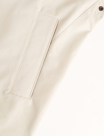 Trenci din bumbac uni, bej foarte deschis, XS