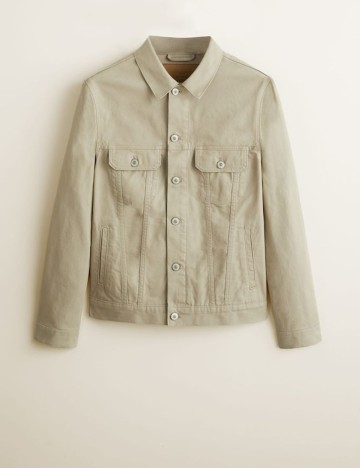 Geaca bej din denim, bej foarte deschis, XS