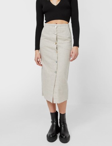 Fusta Stradivarius, bej, 36