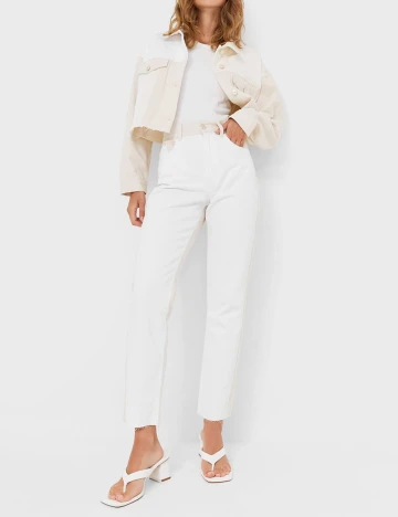 Blugi Stradivarius, alb/crem, 32