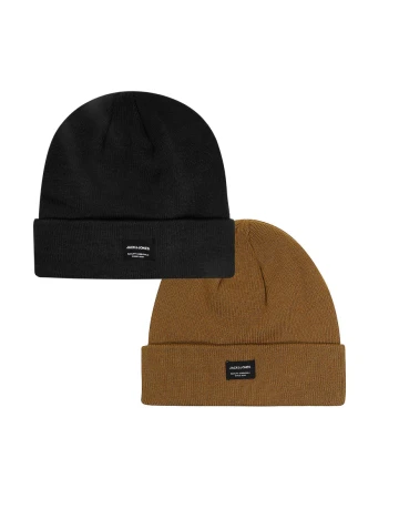 Set Caciuli Jack&Jones, negru/maro