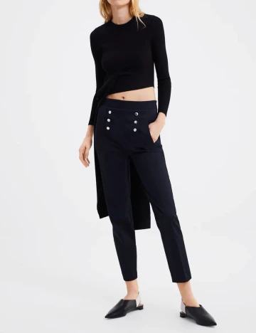 Pantaloni Zara, bleumarin, XS Albastru
