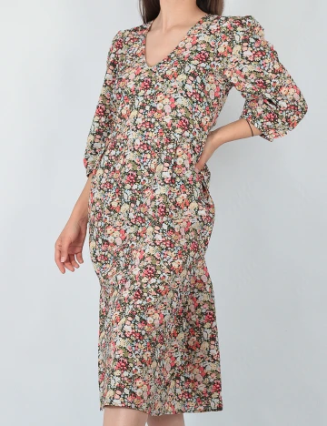 Rochie medie Object, floral, 34