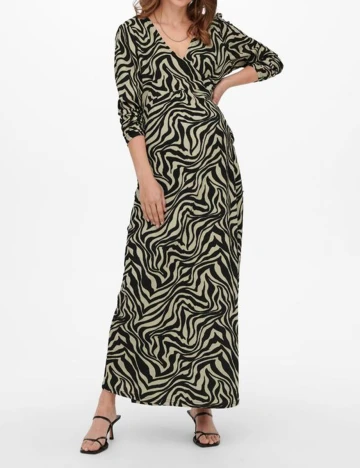 Rochie Lunga Only Maternity, crem/negru, M