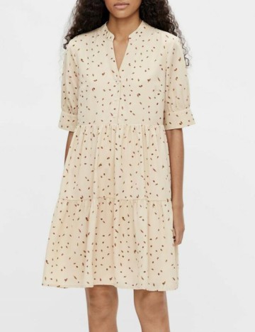 Rochie scurta Object, crem, 34