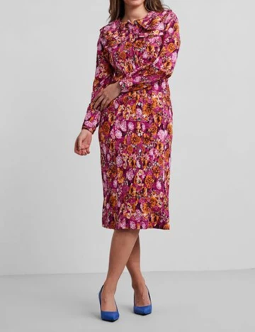 Rochie medie Y.A.S, magenta, L
