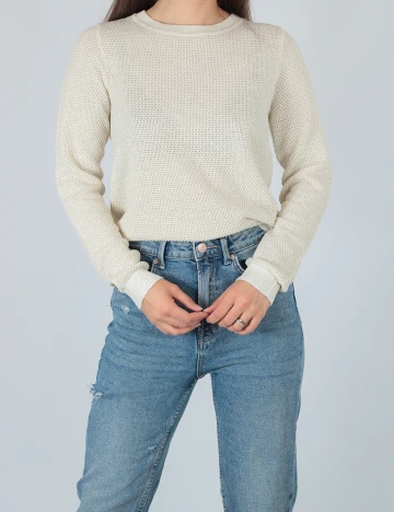 Bluza Vila, ecru, XS Alb