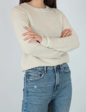 Bluza Vila, ecru, XS Alb