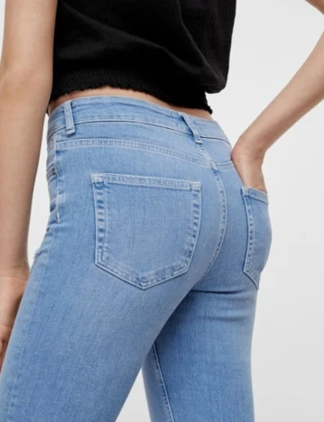 Blugi Pieces, albastru denim, L Albastru