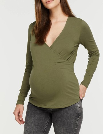 Bluza Only Maternity, kaki, M