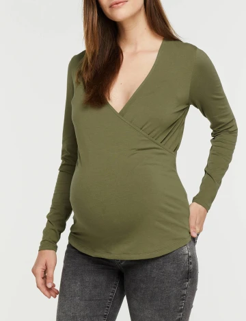 Bluza Only Maternity, kaki, M