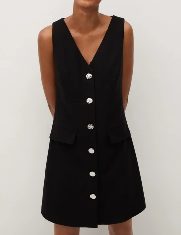 Rochie scurta Mango, negru, XS