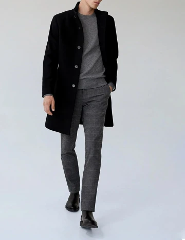 Palton Mango, negru, L