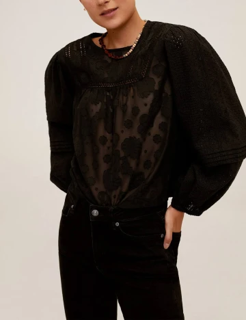 Bluza Mango, negru, L