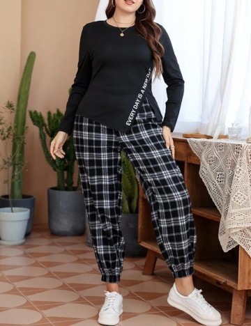 Compleu SHEIN CURVE, negru, 3XL