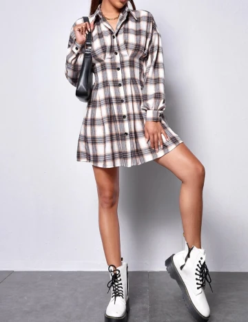 Rochie scurta SHEIN, crem, XL