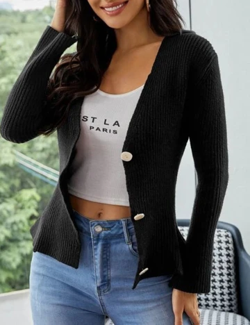 Cardigan SHEIN, negru, M Negru