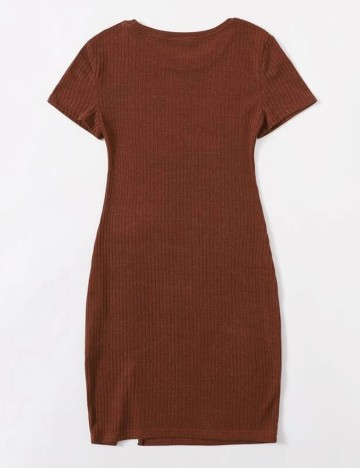 Rochie scurta SHEIN, maro, M