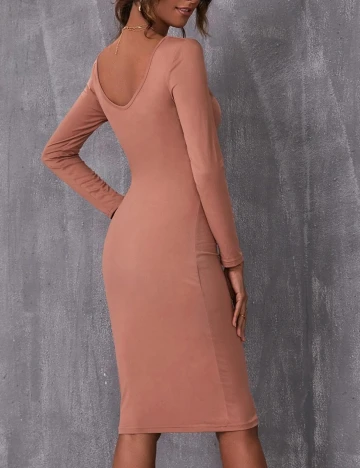 Rochie scurta SHEIN, roz pudra inchis, L