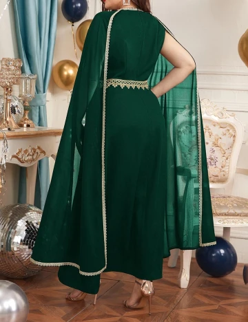 Rochie lunga SHEIN CURVE, verde, 1 XL